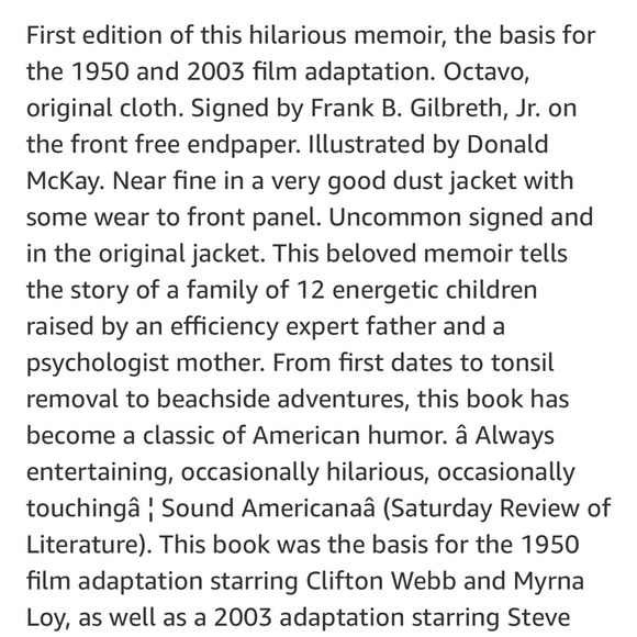 Cheaper by the Dozen Book by - Picture 10 of 11